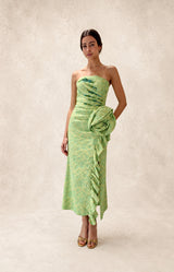 Vestido Strapples Verde 3D